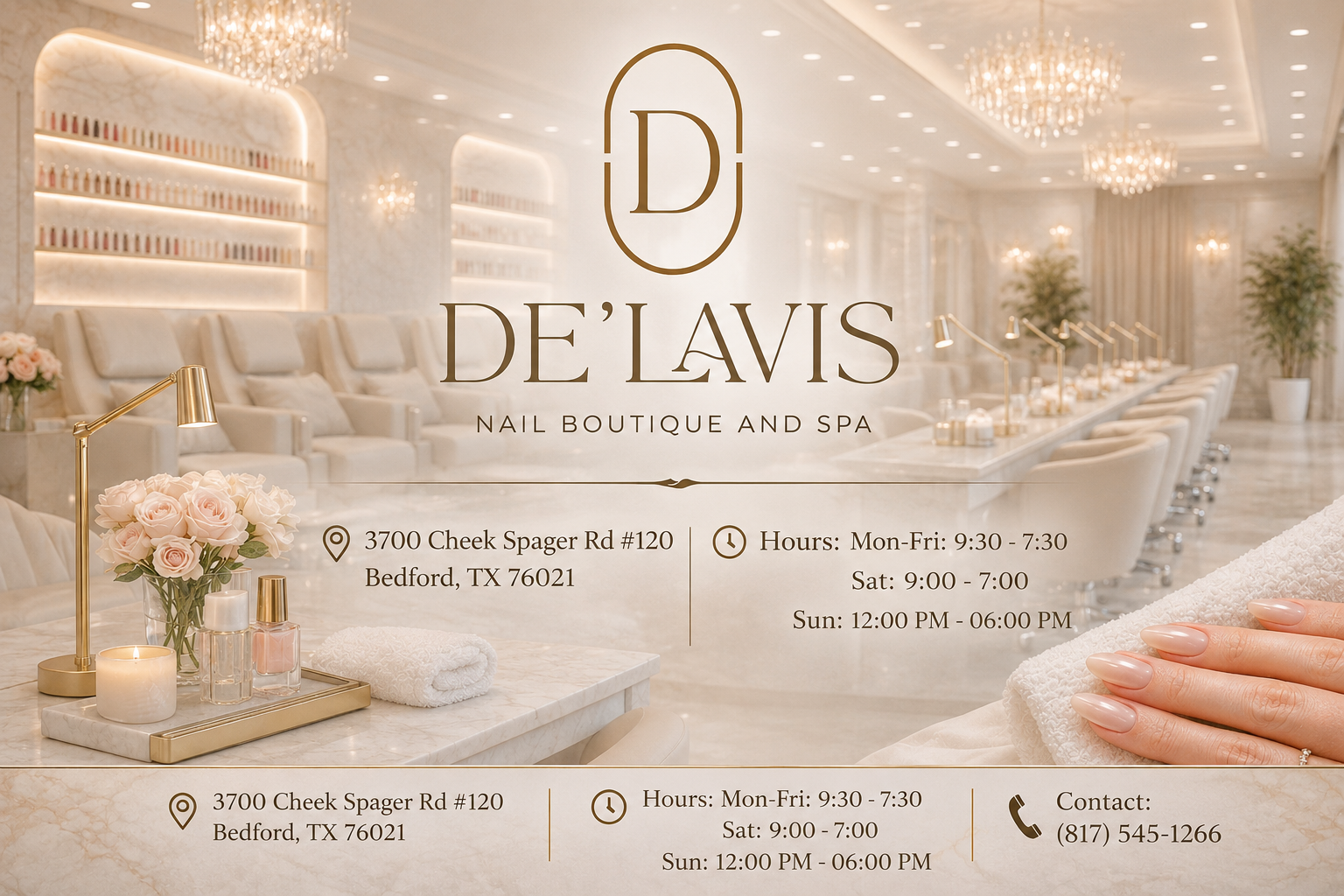 DE’LAVIS NAIL BOUTIQUE AND SPA - 15%OFF 1st TIME CUSTOMER - (Pre. Med Spa & Nail)