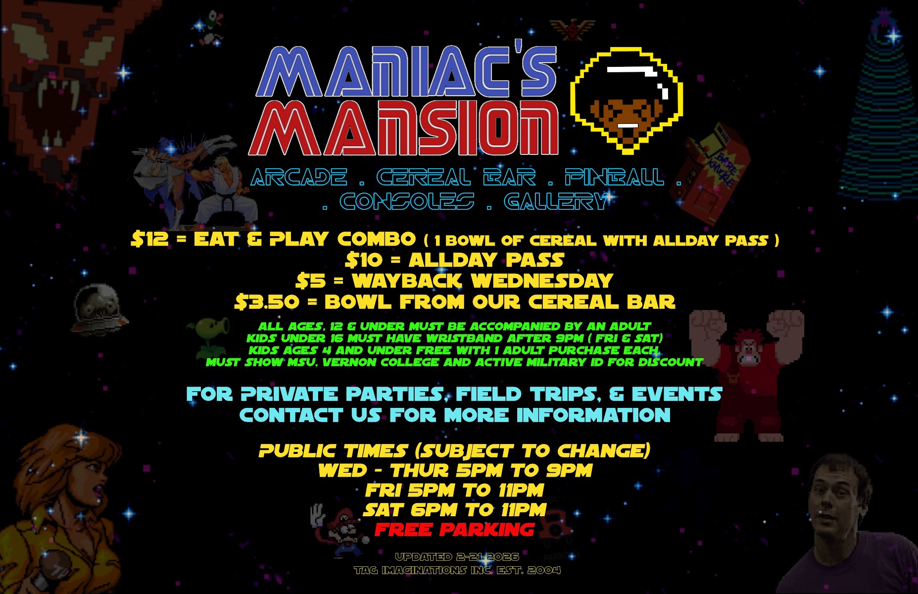 Maniac’s Mansion (TAG’s)